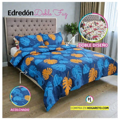 Edredón Doble Faz Cama Doble Edén 140x190cm