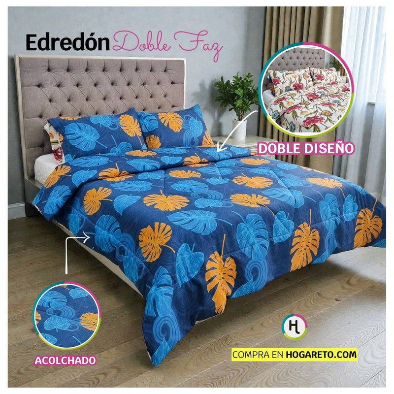 Edredón Doble Faz Cama Doble Edén 140x190cm