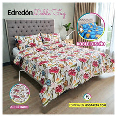 Edredón Doble Faz Cama Doble Edén 140x190cm
