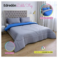 Edredón Doble Faz Cama Doble Azure 140x190cm