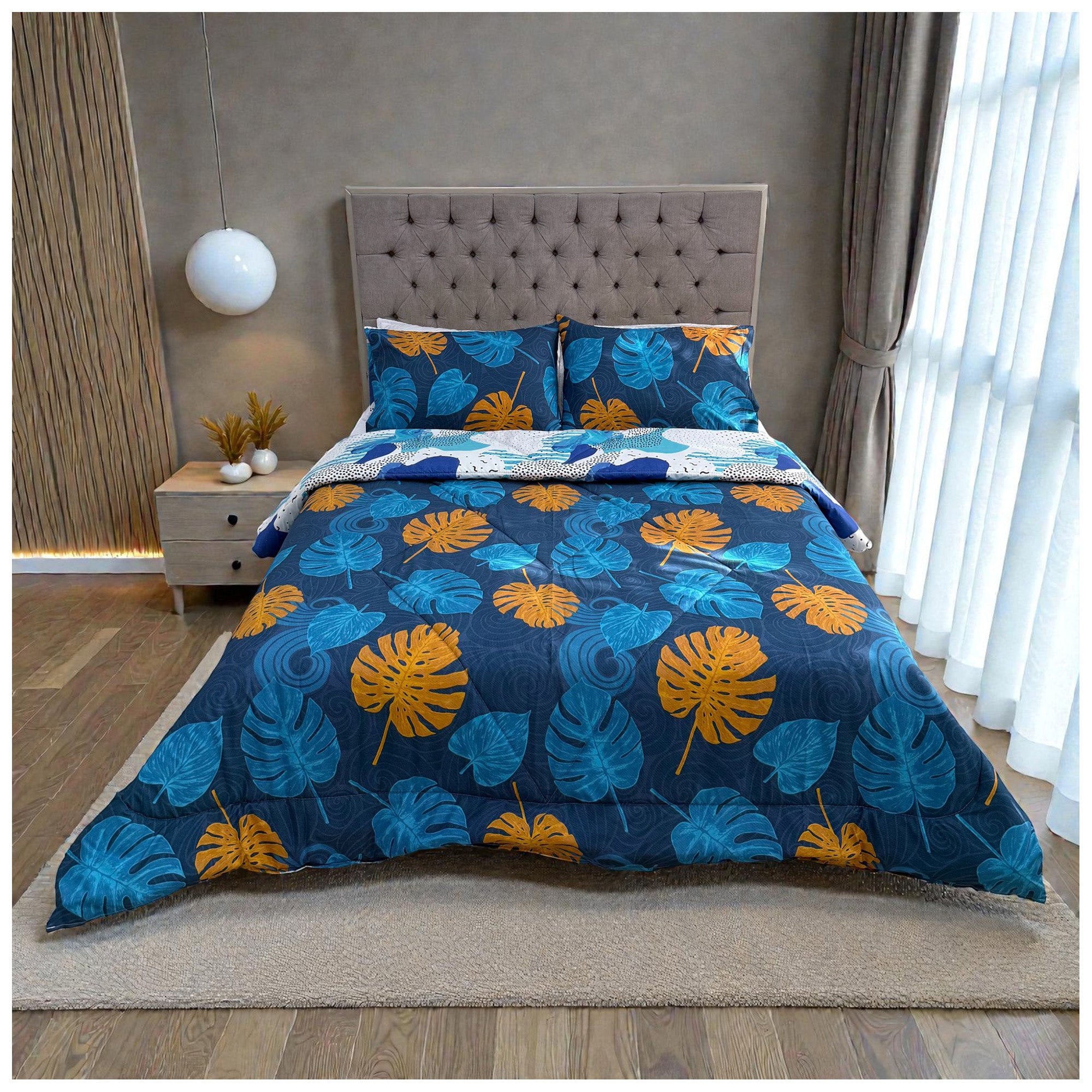 Edredón Doble Faz Cama Doble Aqua 140x190cm