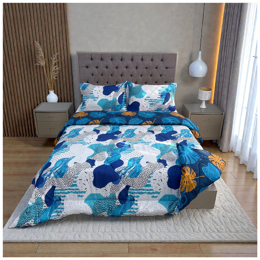 Edredón Doble Faz Cama Doble Aqua 140x190cm