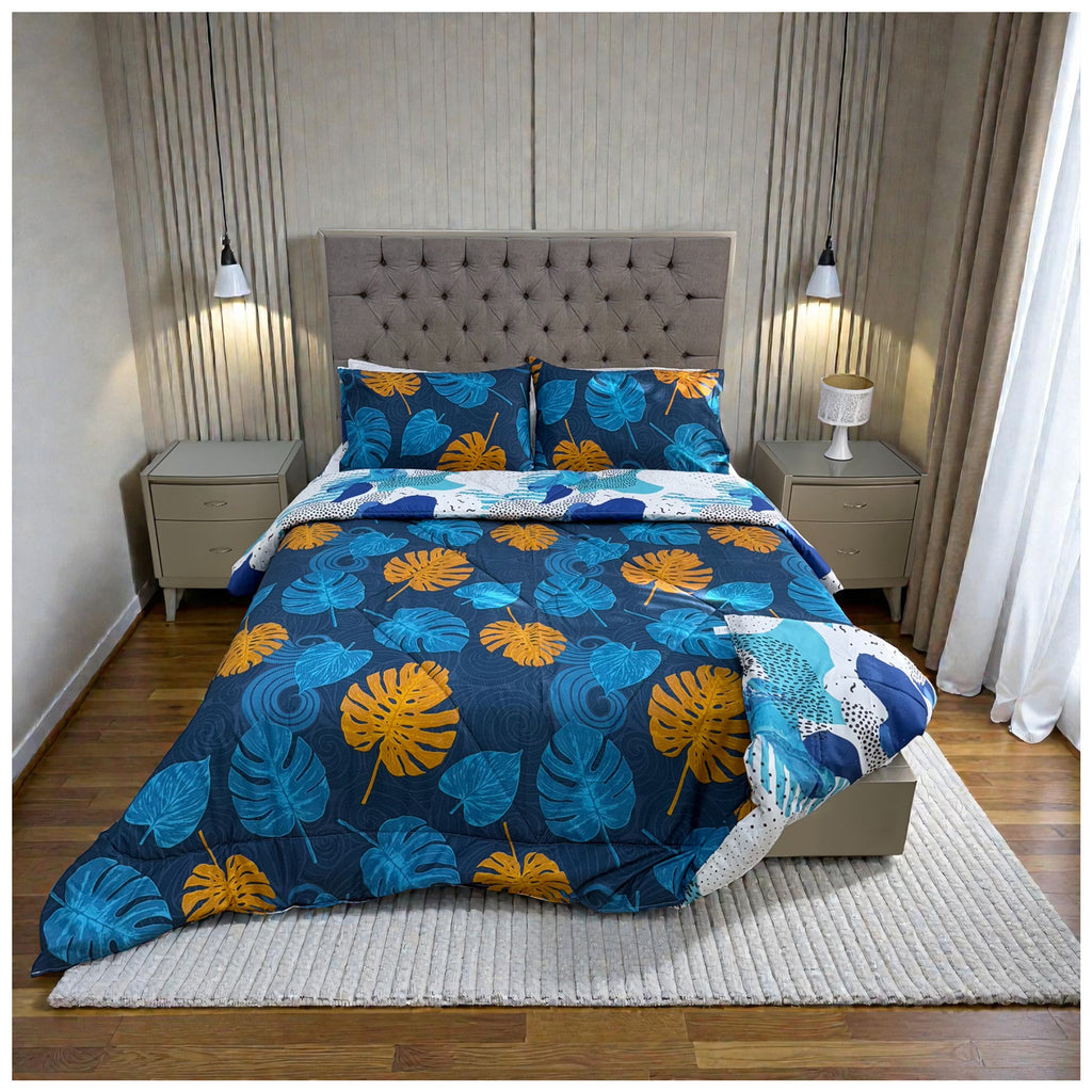 Edredón Doble Faz Cama Doble Aqua 140x190cm