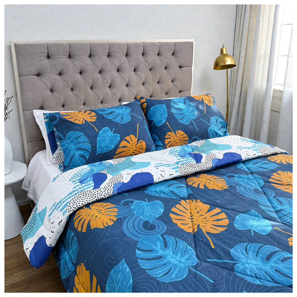 Edredón Doble Faz Cama Doble Aqua 140x190cm