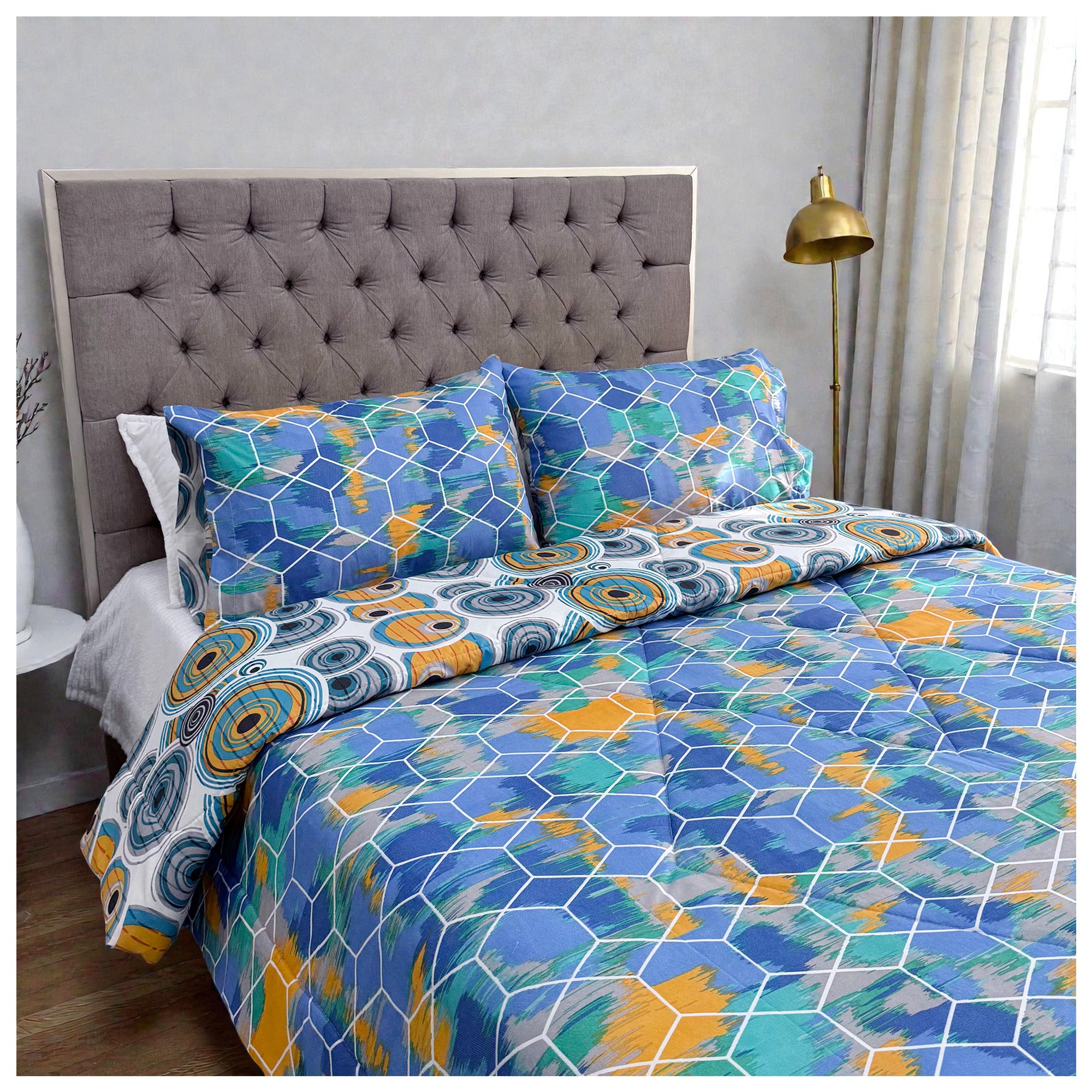 Edredón Doble Faz Cama Doble  Rettro 140x190cm