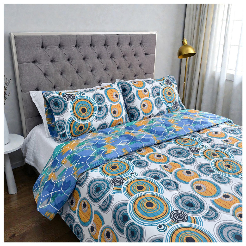Edredón Doble Faz Cama Doble  Rettro 140x190cm