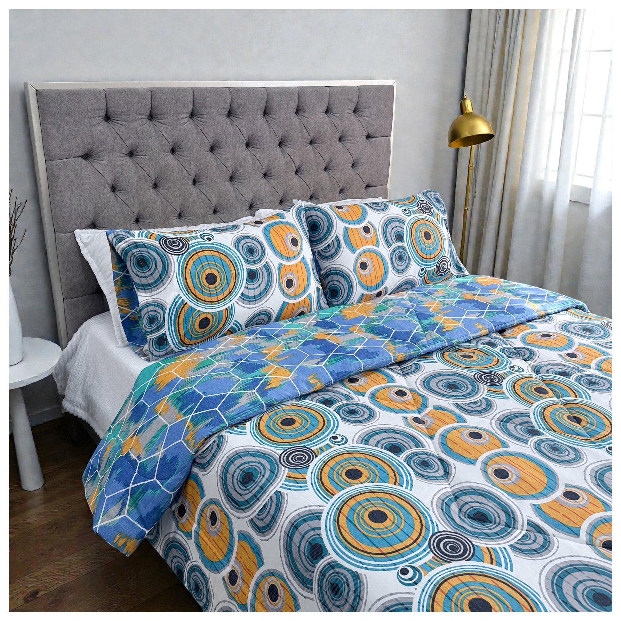 Edredón Doble Faz Cama Doble  Rettro 140x190cm