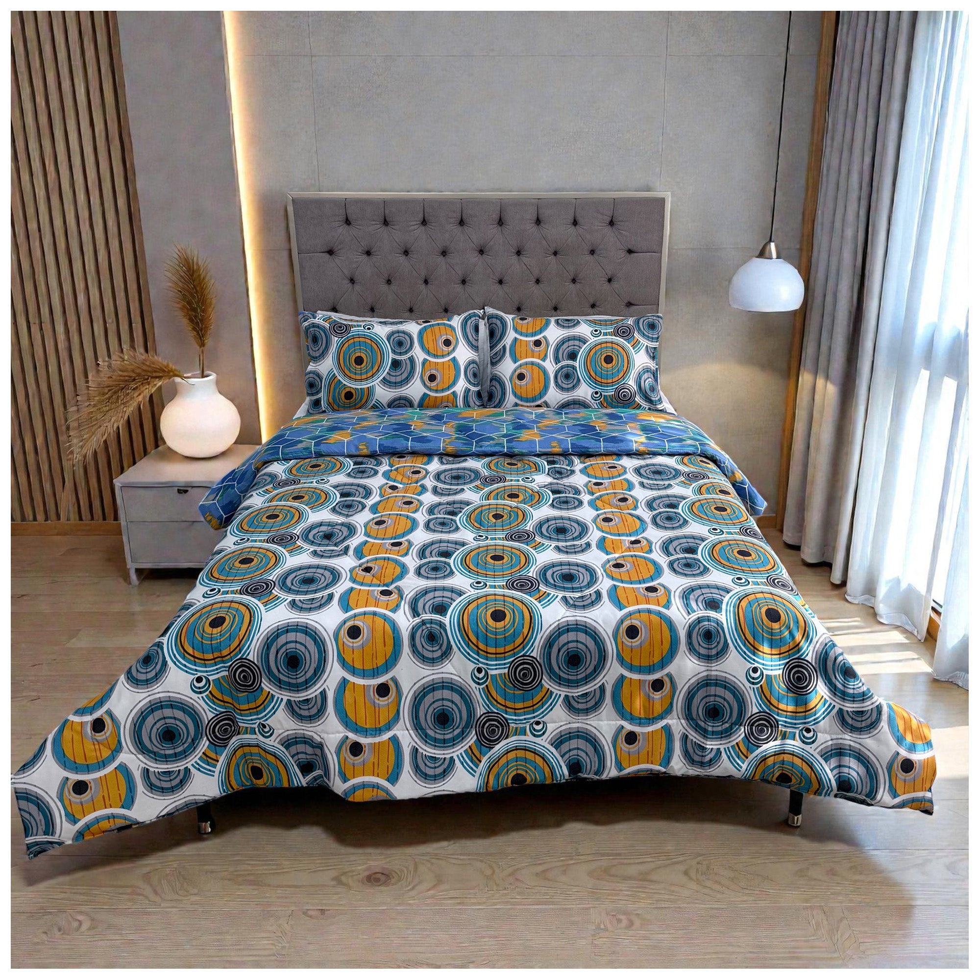 Edredón Doble Faz Cama Doble  Rettro 140x190cm