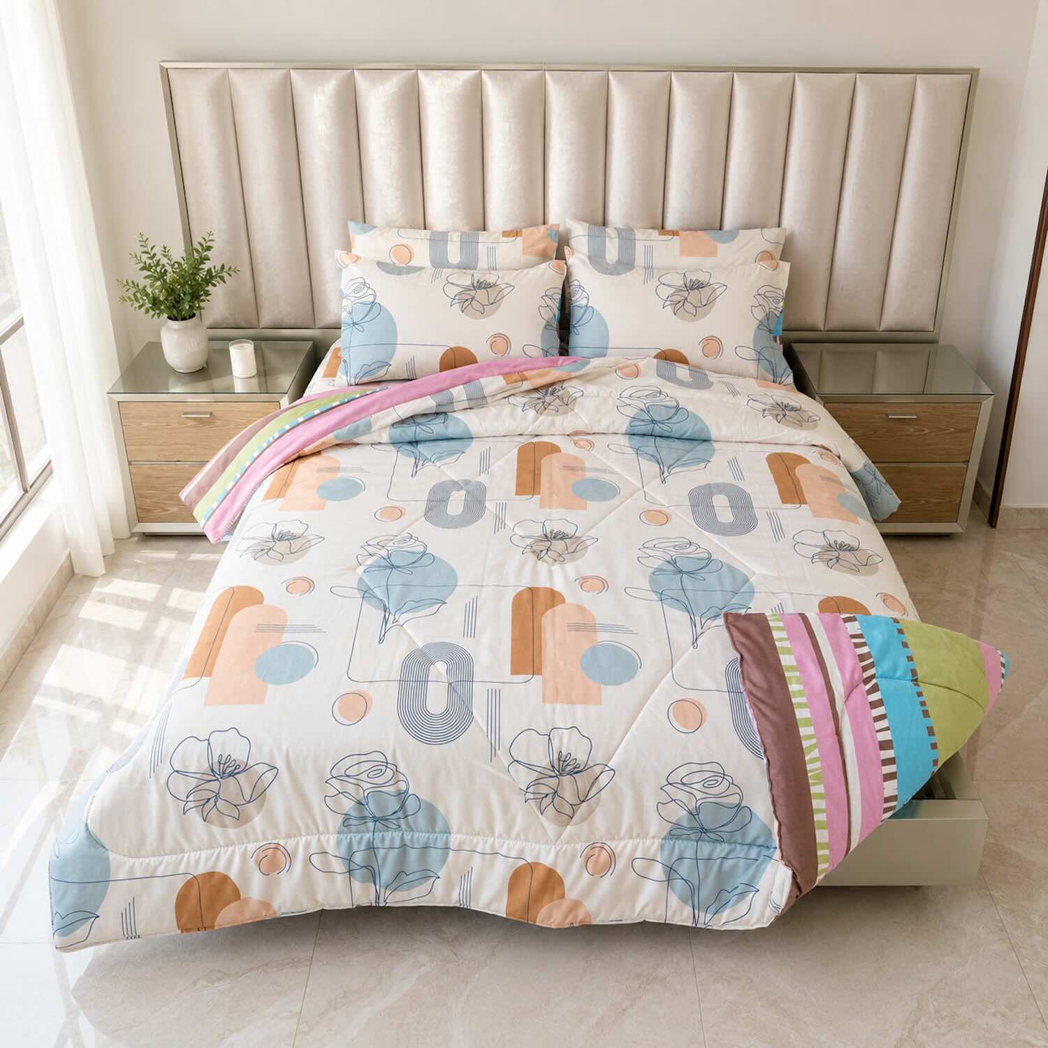 Edredón Doble Faz Cama Doble Verano 140x190cm