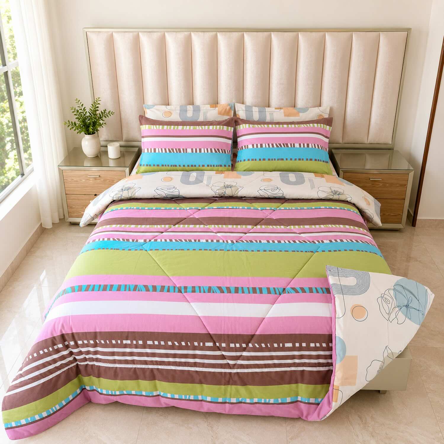 Edredón Doble Faz Cama Doble Verano 140x190cm