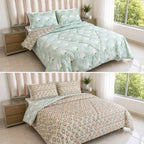 Edredón Doble Faz Cama Doble Botánico  140x190cm