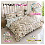 Edredón Doble Faz Cama Doble Botánico  140x190cm