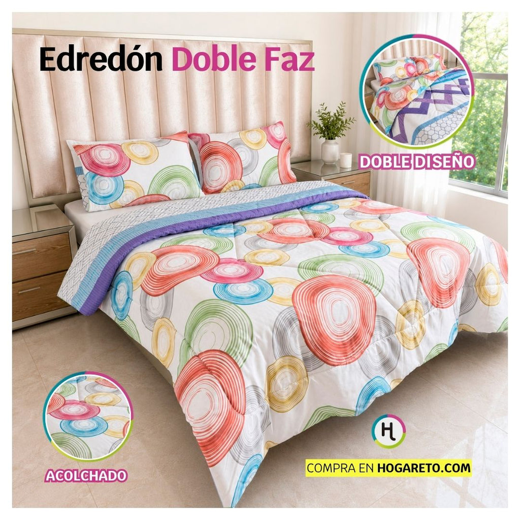 Edredón Doble Faz Cama Doble Aura  140x190cm