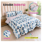 Edredón Doble Faz Cama Doble Cubo 140x190cm