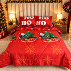 Edredón Doble Faz Navidad Cama Doble 140x190cm 🎄 Muñeco de Nieve