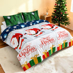 Edredón Doble Faz Navidad Cama Doble 140x190cm 🎄 Polar Azul