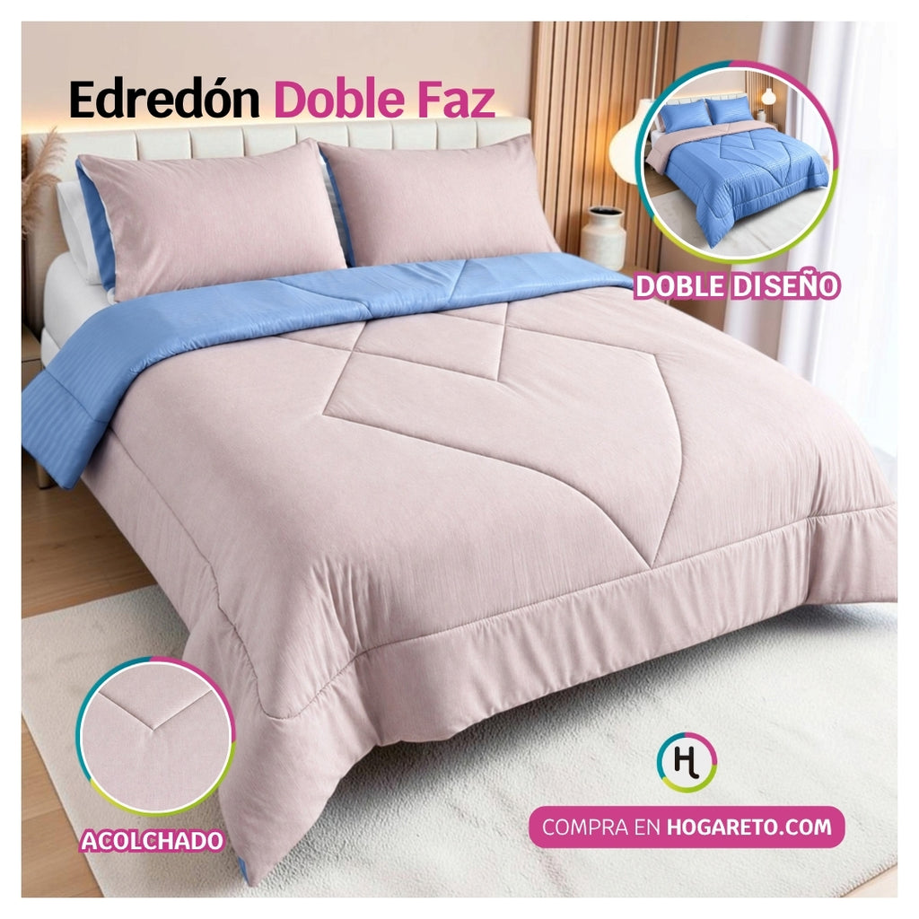 Edredón Doble Faz Mármol Cama Doble  140x190cm