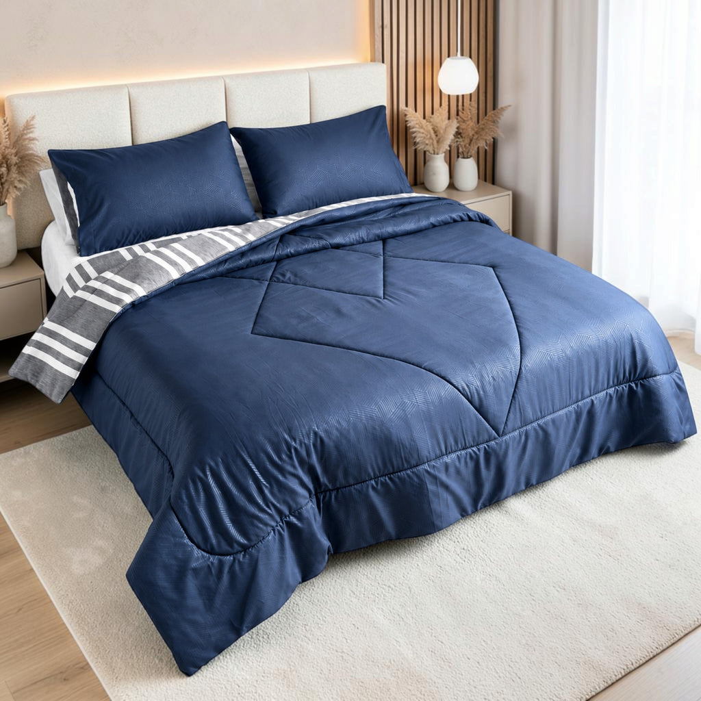 Edredón Doble Faz Lineal Cama Doble  140x190cm