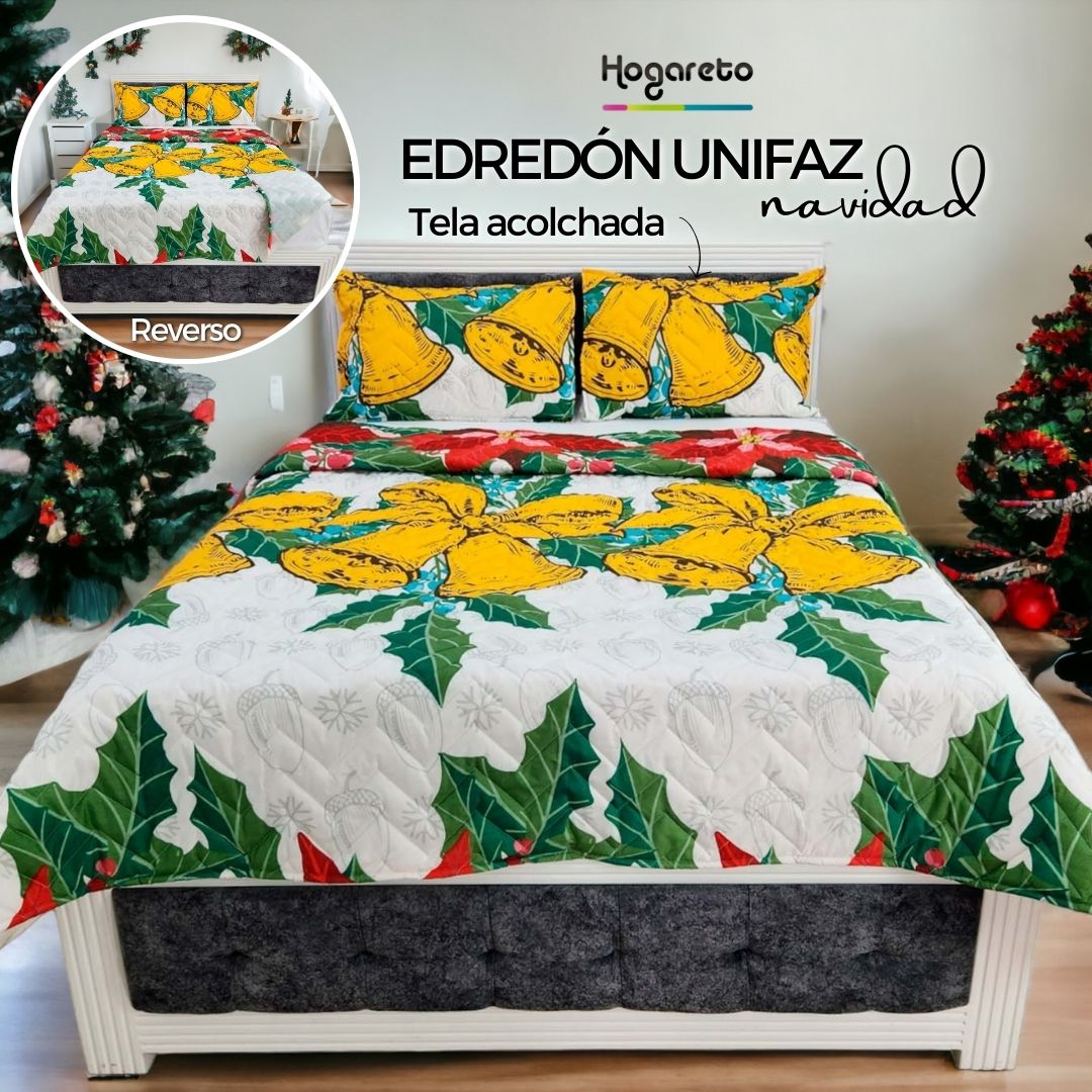Edredón Unifaz Navidad Cama Doble 140x190cm Selecciona tu diseño favorito