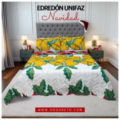 Edredón Unifaz Navidad Cama Doble 140x190cm 🎄