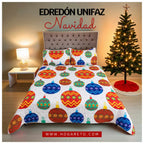 Edredón Navideño Unifaz Cama Doble 140x190cm 🎄