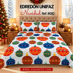 Edredón Navideño Unifaz Cama Doble 140x190cm 🎄