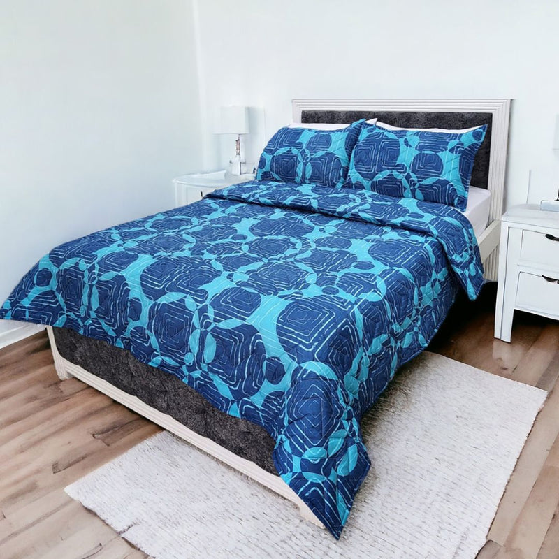 ¡PRECIO ESPECIAL! Edredón Unifaz Cama Blue