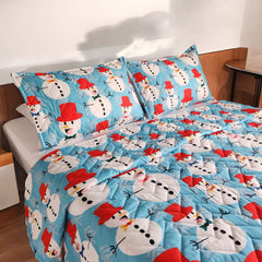 Edredón Unifaz Navidad Cama Doble 140x190cm Nieve 8109