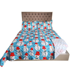 Edredón Unifaz Navidad Cama Doble 140x190cm Nieve 8109