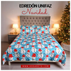 Edredón Unifaz Navidad Cama Doble 140x190cm 🎄