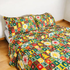 Edredón Unifaz Navidad Cama Doble 140x190cm Colores 8112