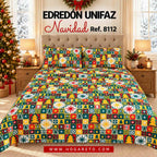 Edredón Navideño Unifaz Cama Doble 140x190cm 🎄