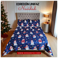Edredón Unifaz Navidad Cama Doble 140x190cm 🎄