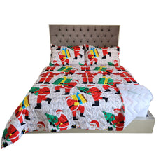 Edredón Unifaz Navidad Cama Doble 140x190cm Noel Blanco 8116