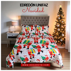 Edredón Unifaz Navidad Cama Doble 140x190cm 🎄