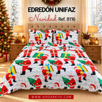 Edredón Navideño Unifaz Cama Doble 140x190cm 🎄