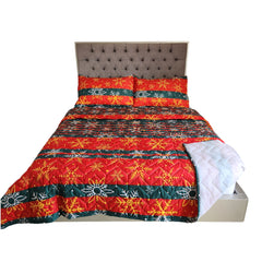 Edredón Unifaz Navidad Cama Doble 140x190cm Copos 8117