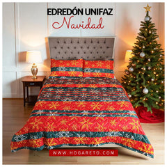 Edredón Unifaz Navidad Cama Doble 140x190cm 🎄
