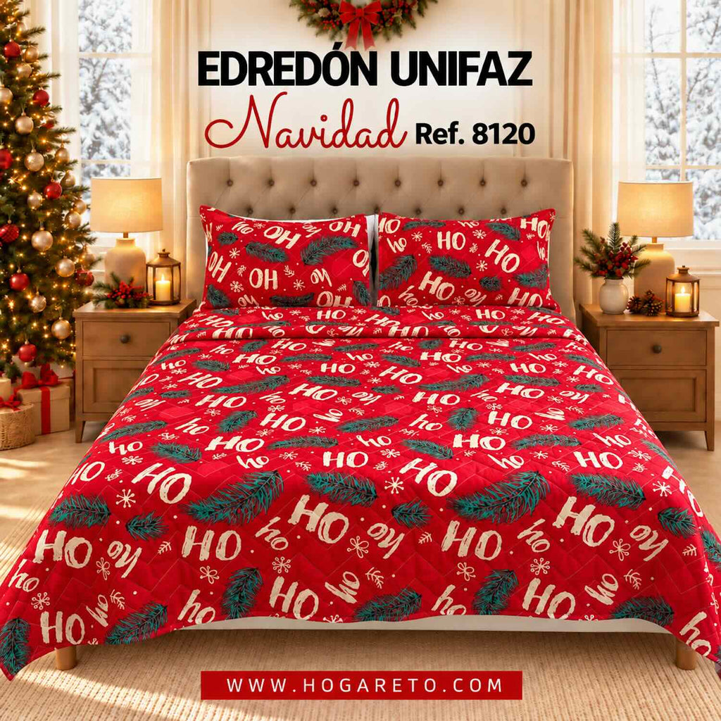 Edredón Navideño Unifaz Cama Doble 140x190cm 🎄
