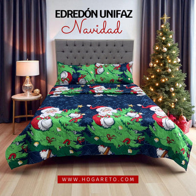 Edredón Unifaz Navidad Cama Doble 140x190cm 🎄