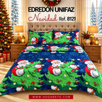 Edredón Navideño Unifaz Cama Doble 140x190cm 🎄