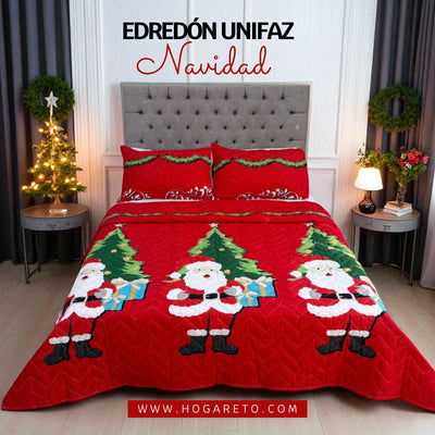 Edredón Unifaz Navidad Cama Doble 140x190cm 🎄