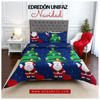 Edredón Unifaz Navidad Cama Doble 140x190cm 🎄