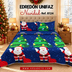 Edredón Navideño Unifaz Cama Doble 140x190cm 🎄