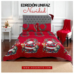 Edredón Unifaz Navidad Cama Doble 140x190cm 🎄