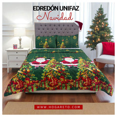 Edredón Unifaz Navidad Cama Doble 140x190cm 🎄