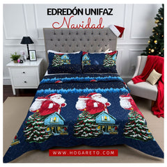 Edredón Unifaz Navidad Cama Doble 140x190cm 🎄