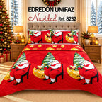 Edredón Navideño Unifaz Cama Doble 140x190cm 🎄