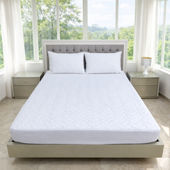 Protector de Colchón Acolchado + 2 Fundas de Obsequio