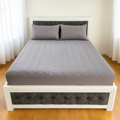 Protector de Colchón Gris + Obsequio 2 protectores de almohadas